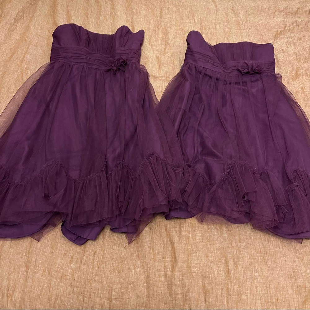 Alfredo Angelo Eggplant Purple Ruffle Dress